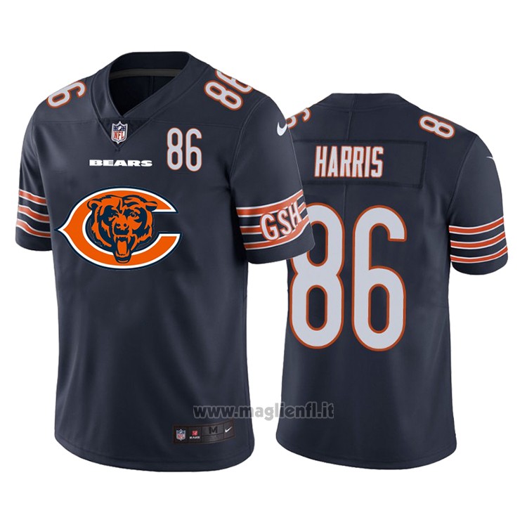 Maglia NFL Limited Chicago Bears Harris Big Logo Number Blu